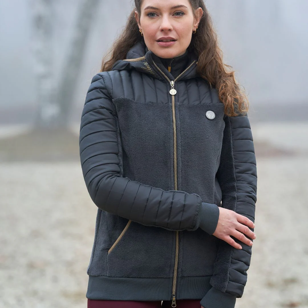 Covalliero Women's Hoodie Jacket in Graphite - Image 5