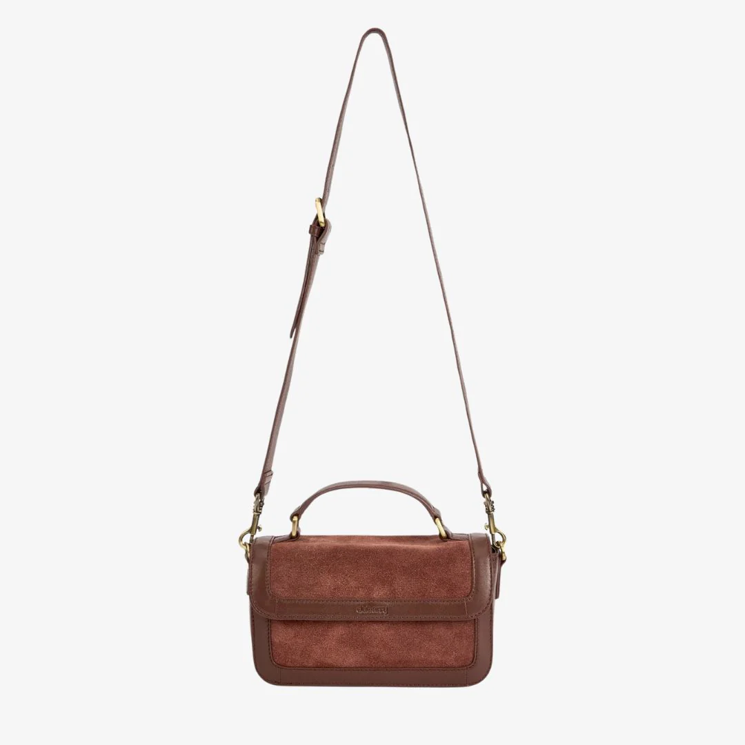 Dubarry Eadestown Structured Suede and Leather Handbag in Cedar - Image 3