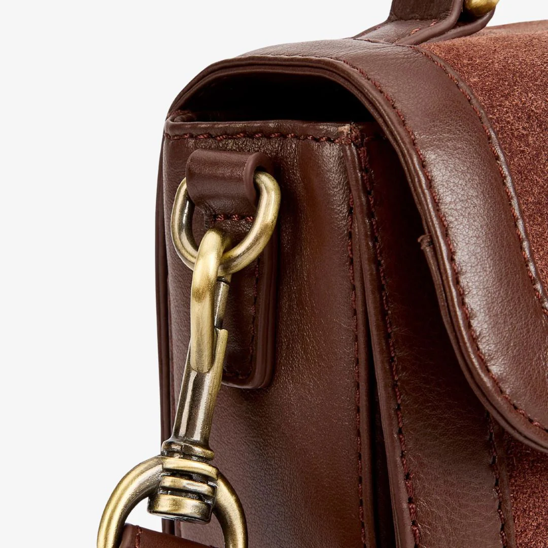 Dubarry Eadestown Structured Suede and Leather Handbag in Cedar - Image 5