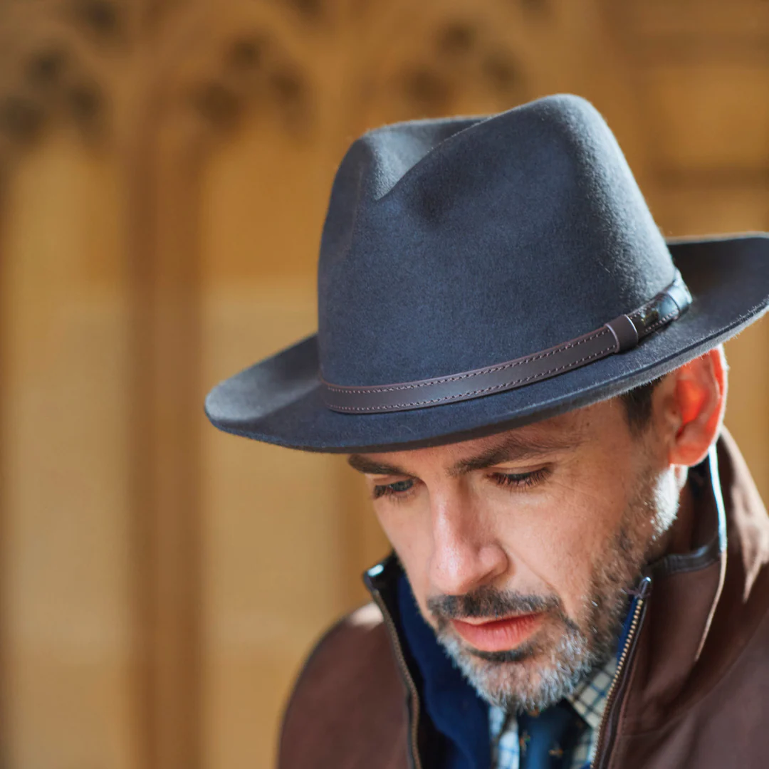 Dubarry Frontier Fedora Hat in Navy - Image 4