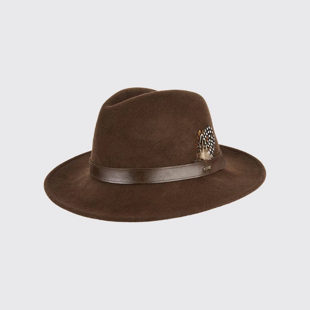 Dubarry Gallagher Felt Fedora Hat in Bourbon