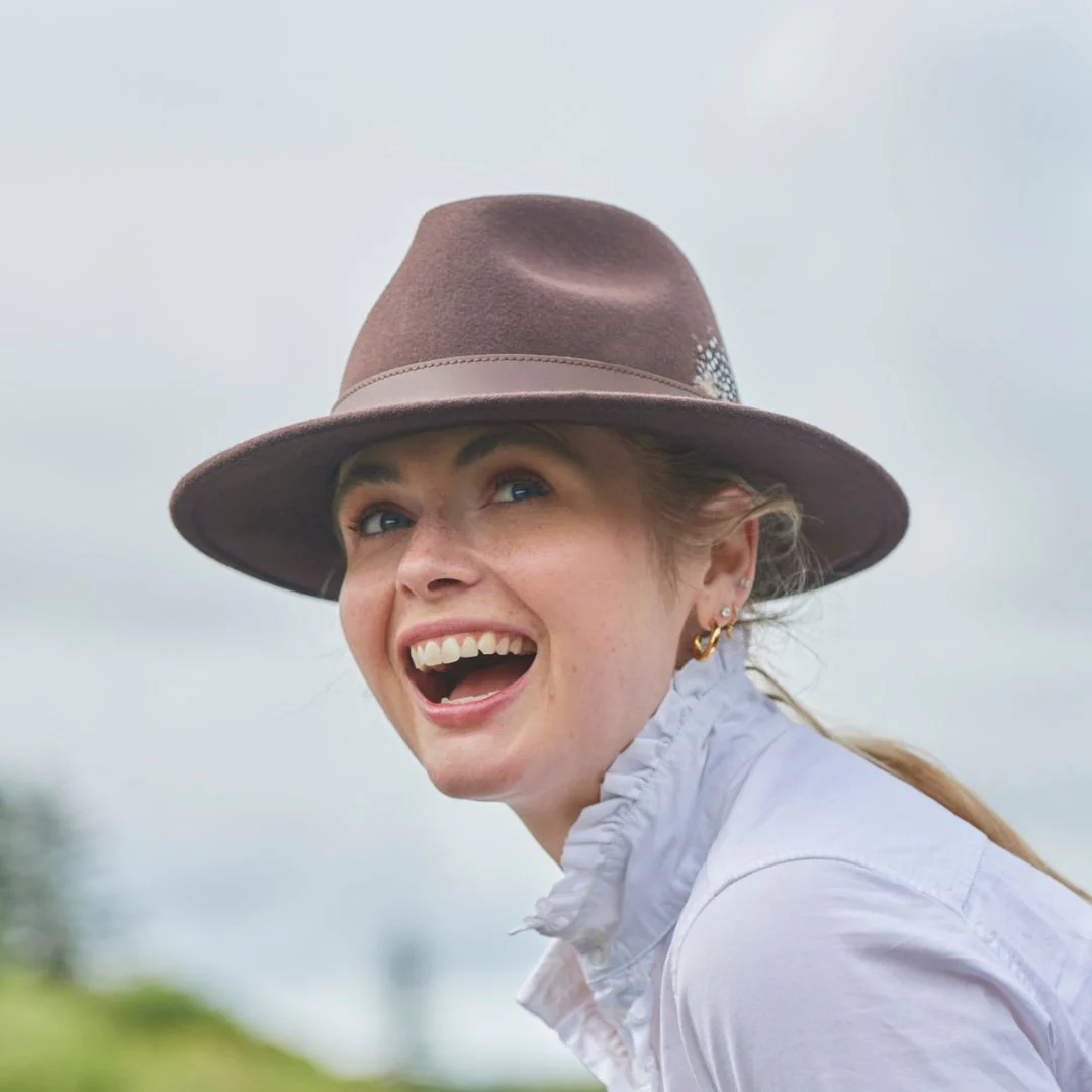 Dubarry Gallagher Felt Fedora Hat in Bourbon - Image 4