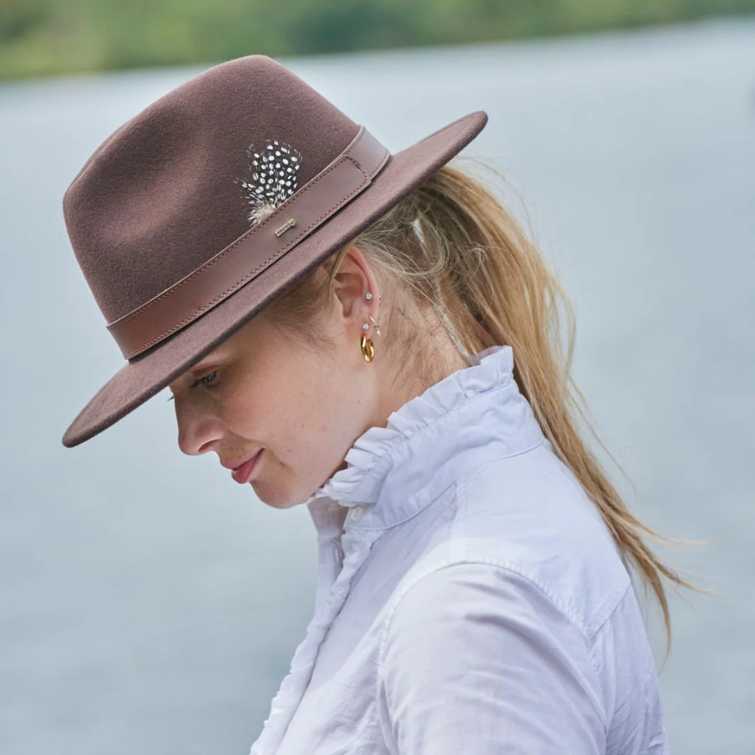 Dubarry Gallagher Felt Fedora Hat in Bourbon - Image 5