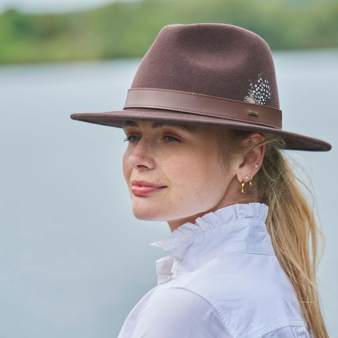 Dubarry Gallagher Felt Fedora Hat in Bourbon - Image 6