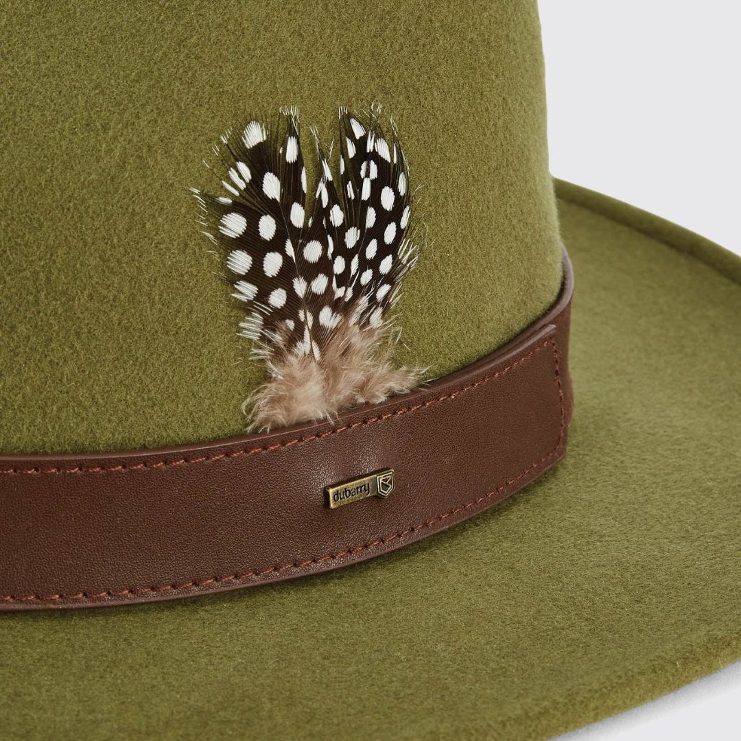Dubarry Gallagher Felt Fedora Hat in Olive - Image 2