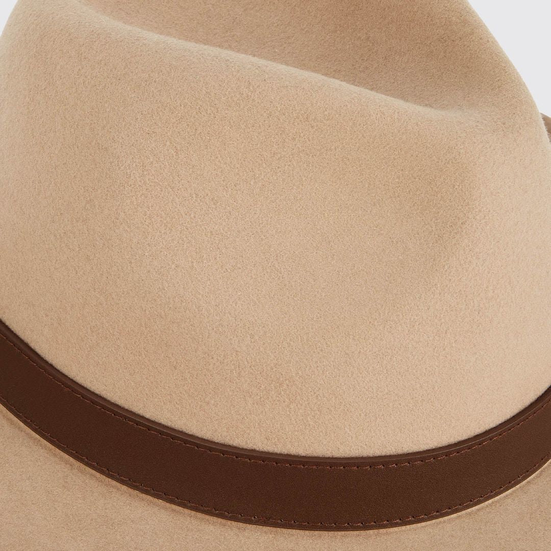 Dubarry Gallagher Felt Fedora Hat in Sand - Image 3