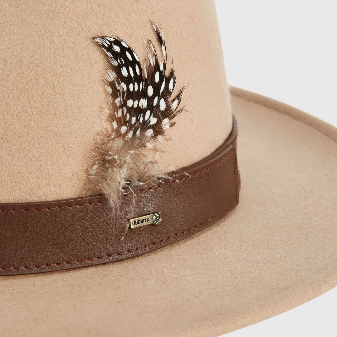 Dubarry Gallagher Felt Fedora Hat in Sand - Image 4
