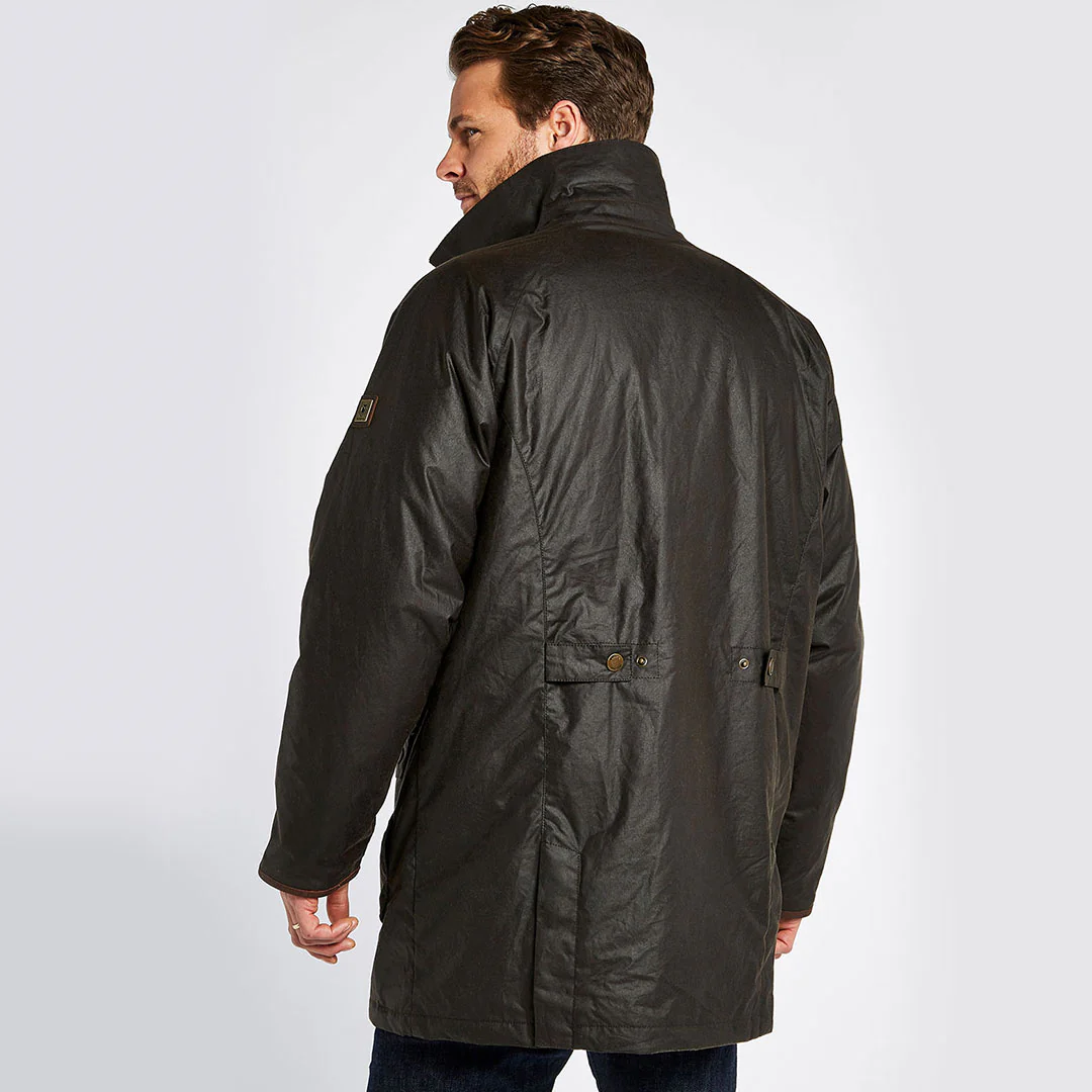 Dubarry Men's Brunswick Wax Jacket in Verdigris - Image 2
