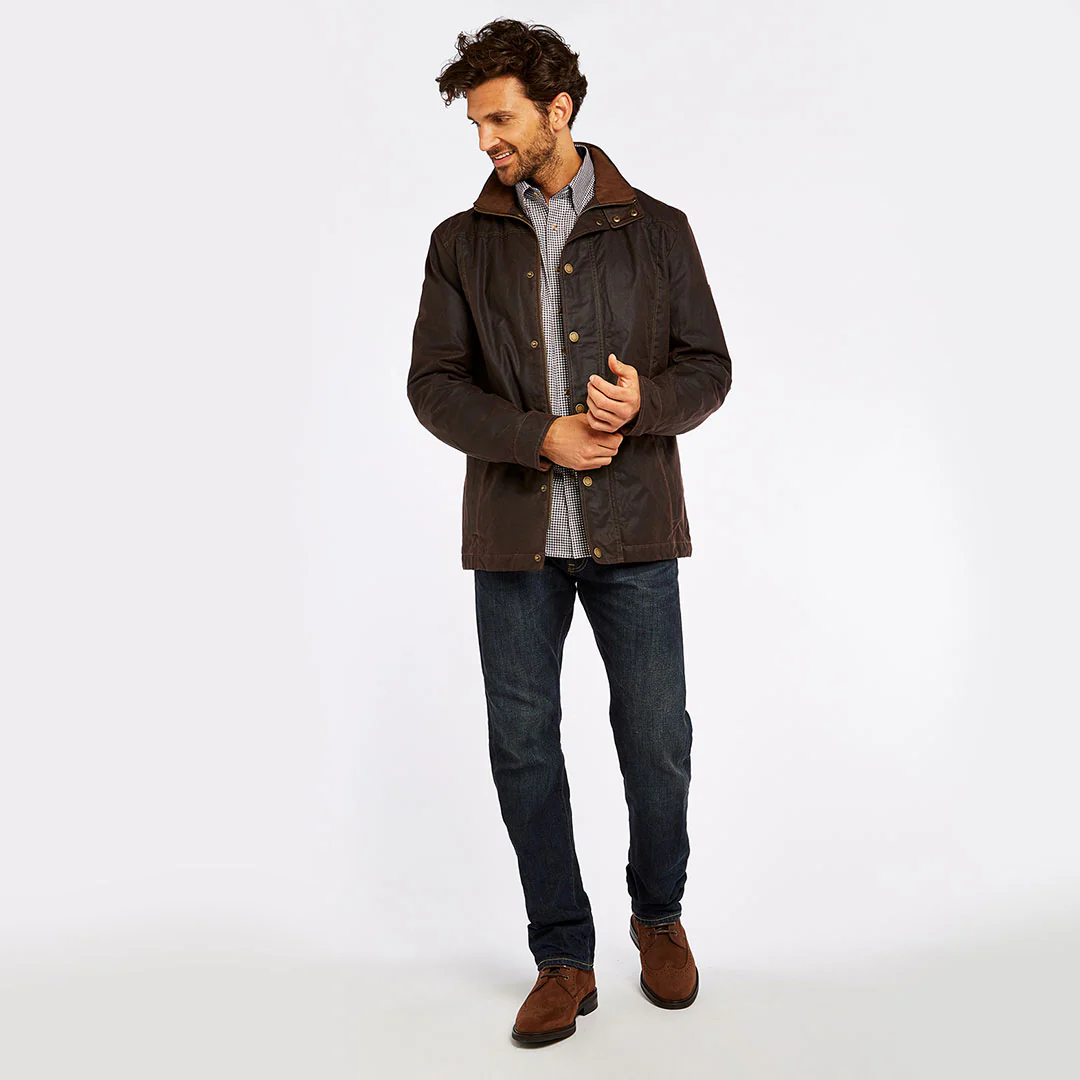 Dubarry Men's Carrickfergus Waxed Jacket in Java - Image 5