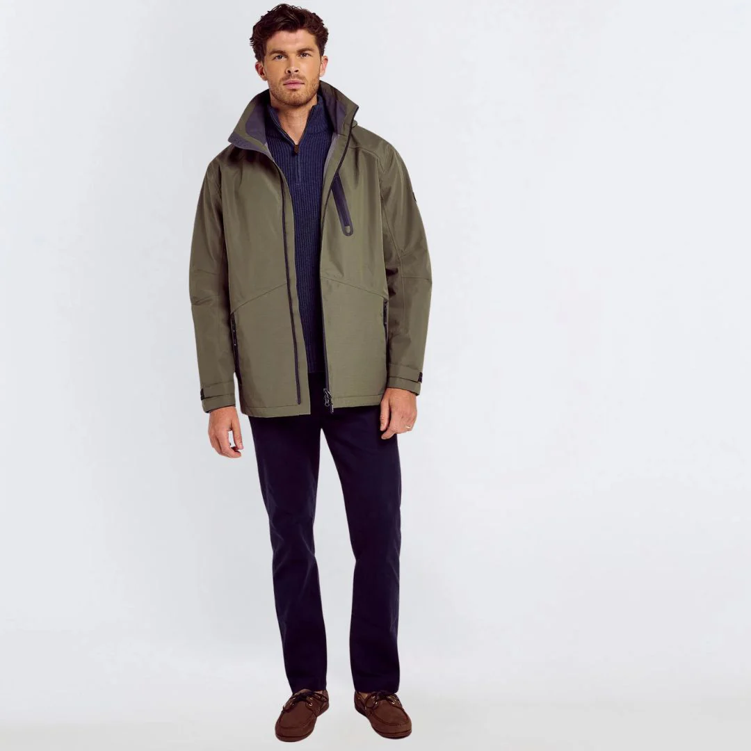 Dubarry Men's Crossbarry Waterproof Jacket in Kelp - Image 8