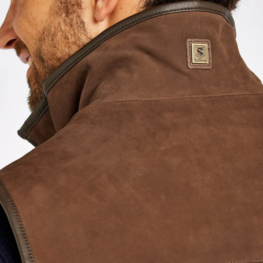 Dubarry Men's Dunhill Leather Gilet in Walnut - Image 5
