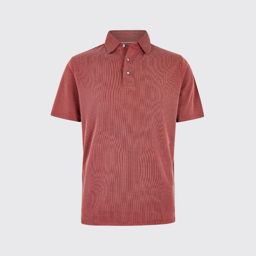 Dubarry Men's Gilligan Tencel™ Modal Polo Shirt in Wine - Image 4