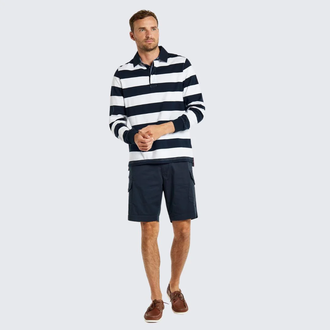 Dubarry Men's Goresbridge Rugby Shirt in Navy & White - Image 4