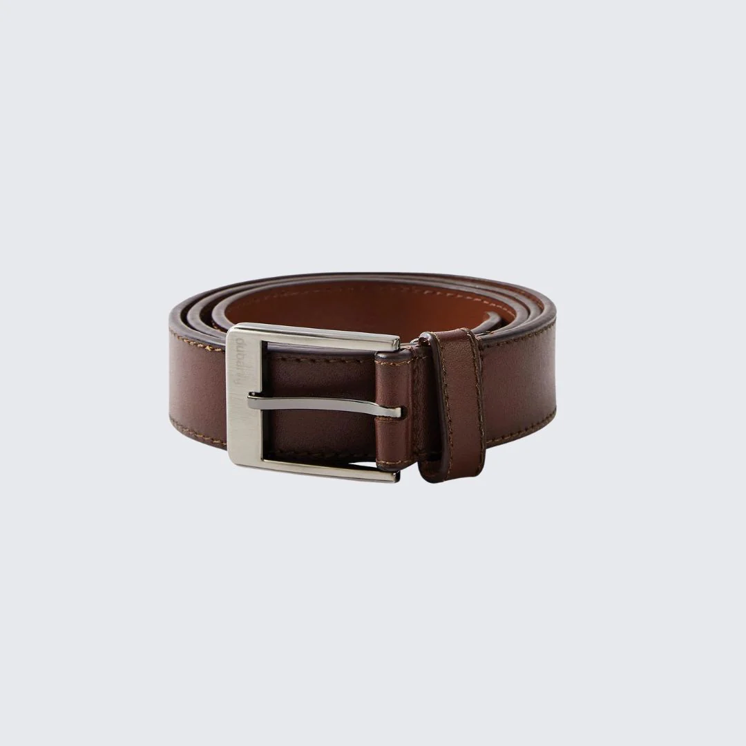 Dubarry Men's Leather Belt in Chestnut - Image 2