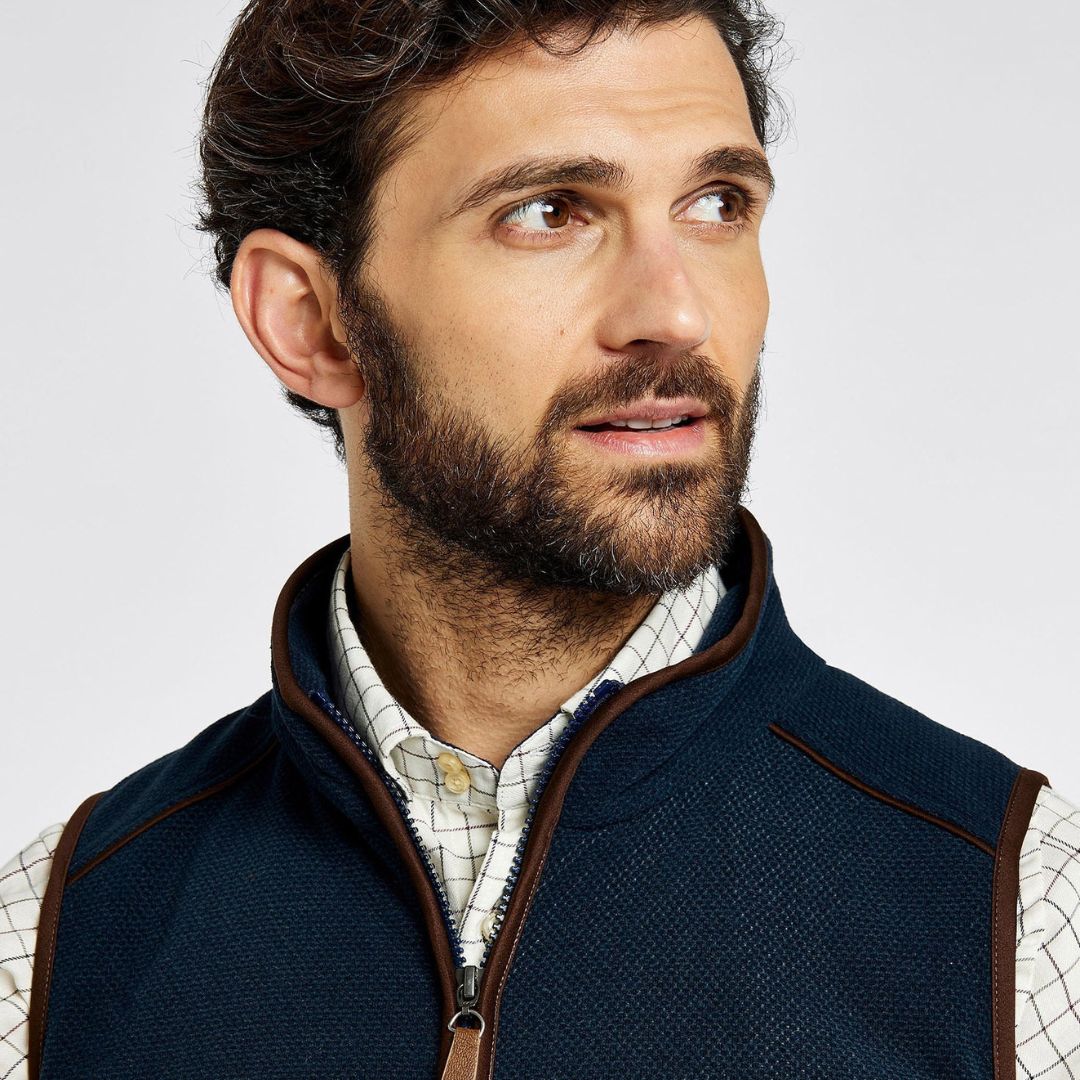Dubarry Men's Lifford Fleece Gilet in Navy - Image 3