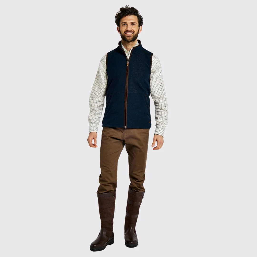 Dubarry Men's Lifford Fleece Gilet in Navy - Image 6