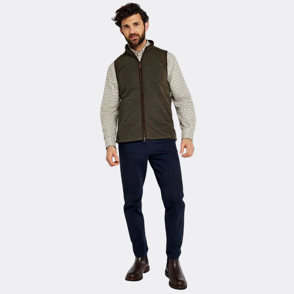 Dubarry Men's Lifford Fleece Gilet in Olive - Image 3