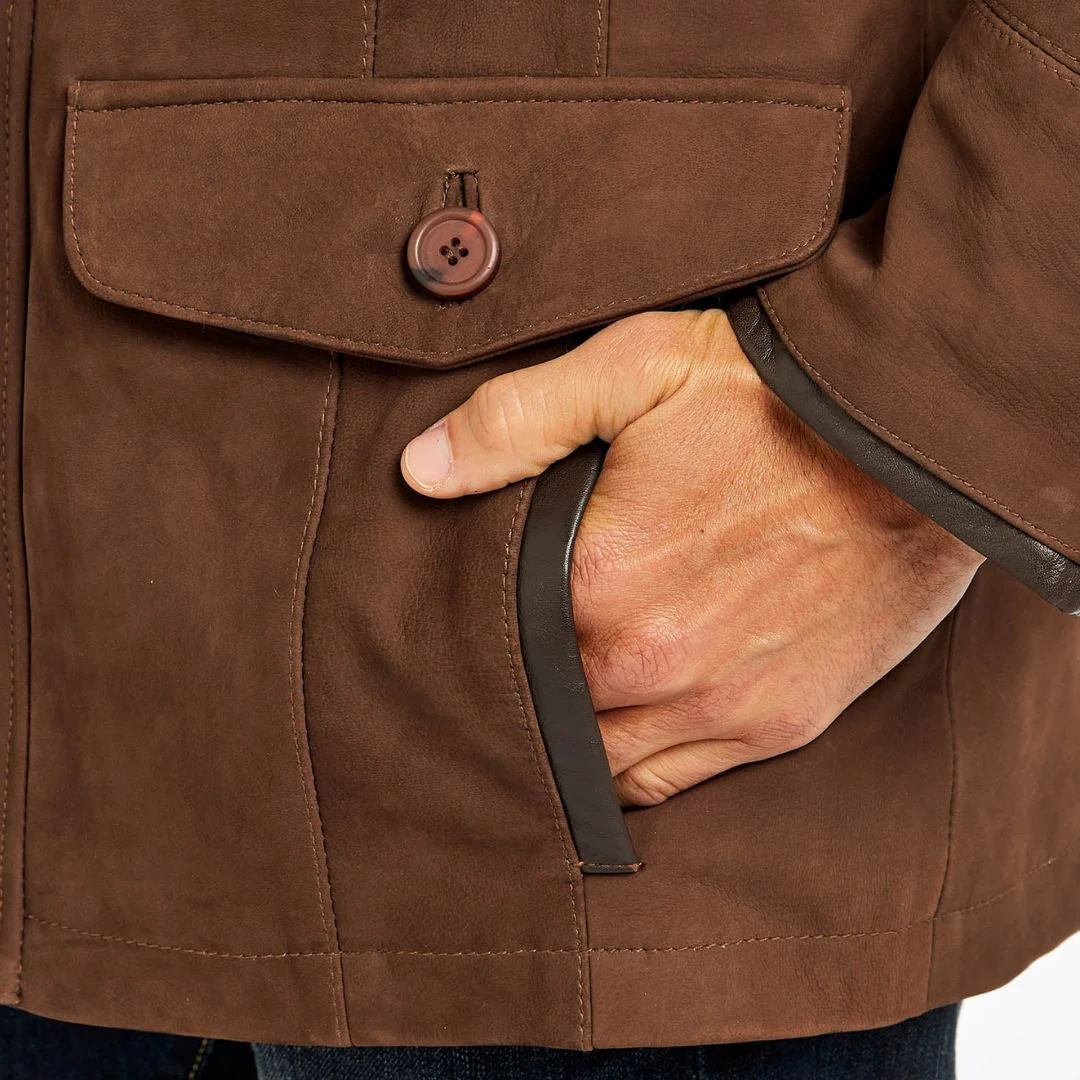 Dubarry Men's Moore Leather Jacket in Walnut - Image 5