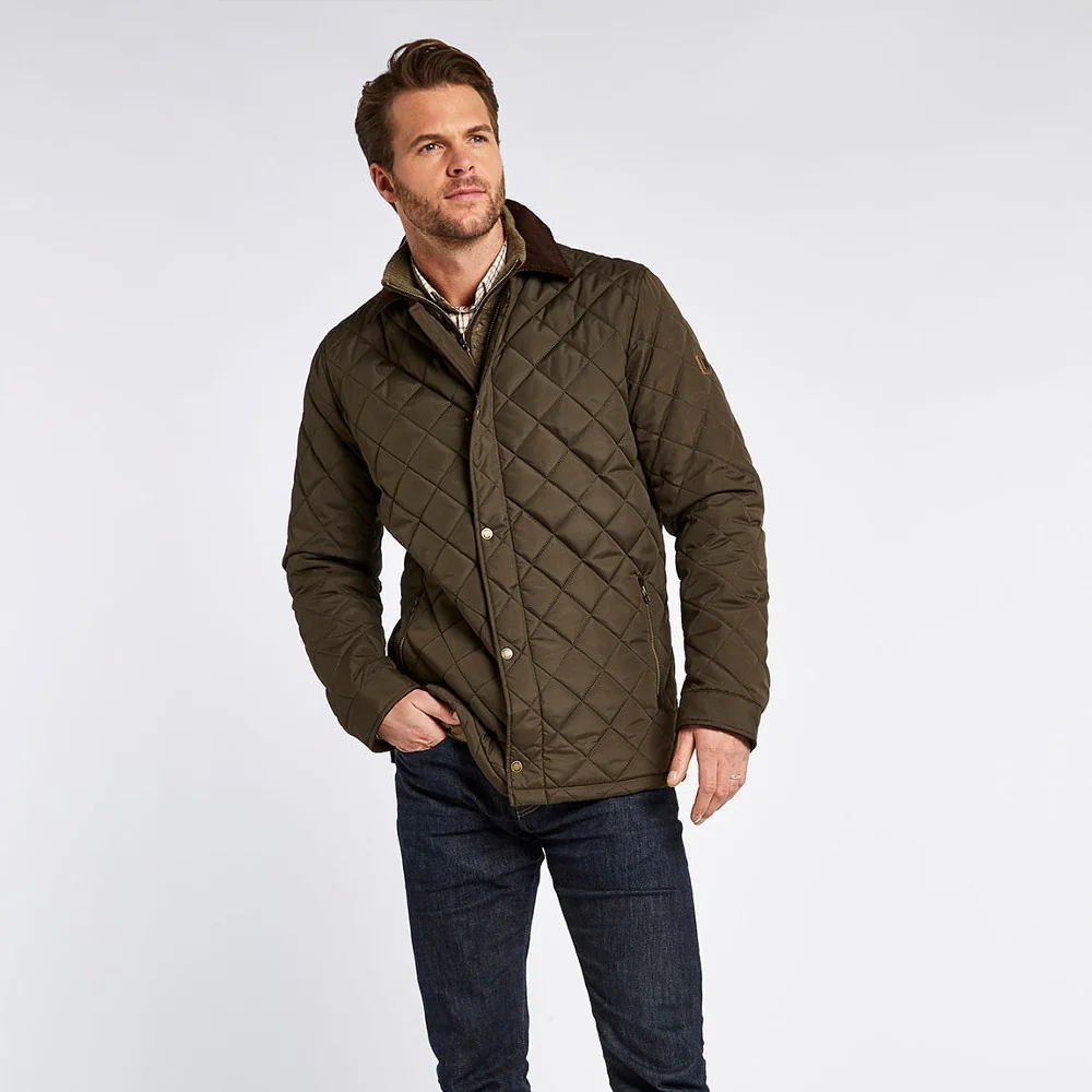 Dubarry Men's Mountusher Quilted Jacket in Olive - Image 6