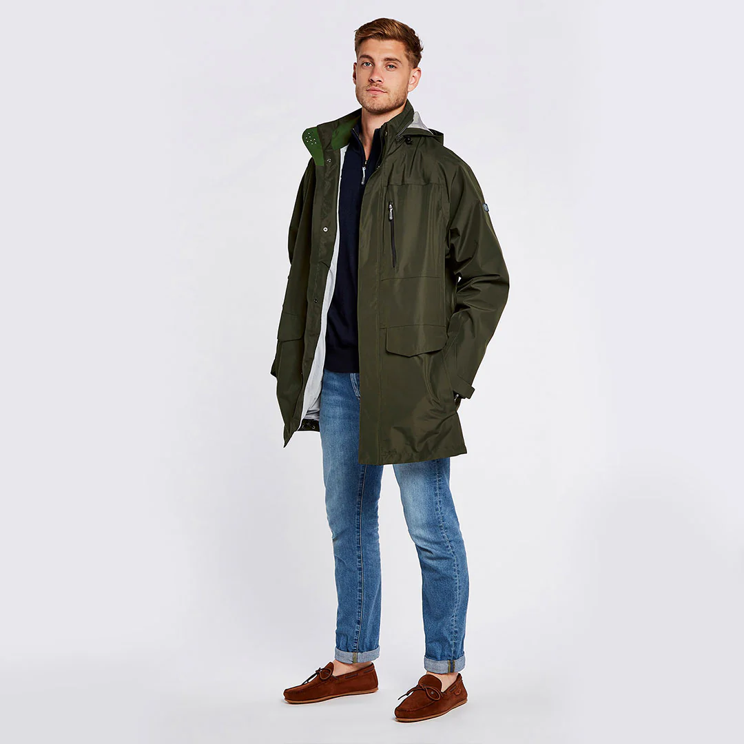 Dubarry Men's Pedlar Waterproof Jacket in Pesto - Image 4