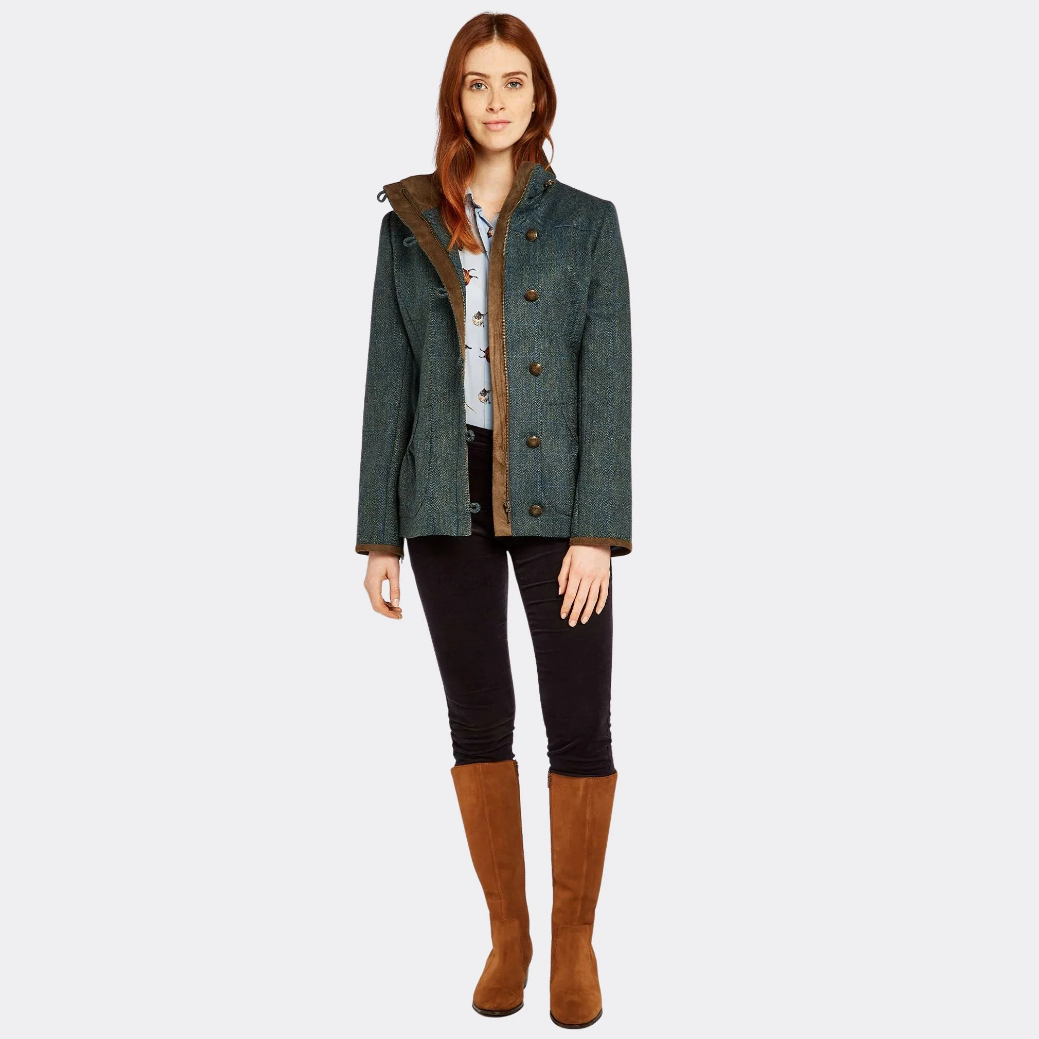 Dubarry Women's Bracken Tweed Jacket in Mist - Image 4