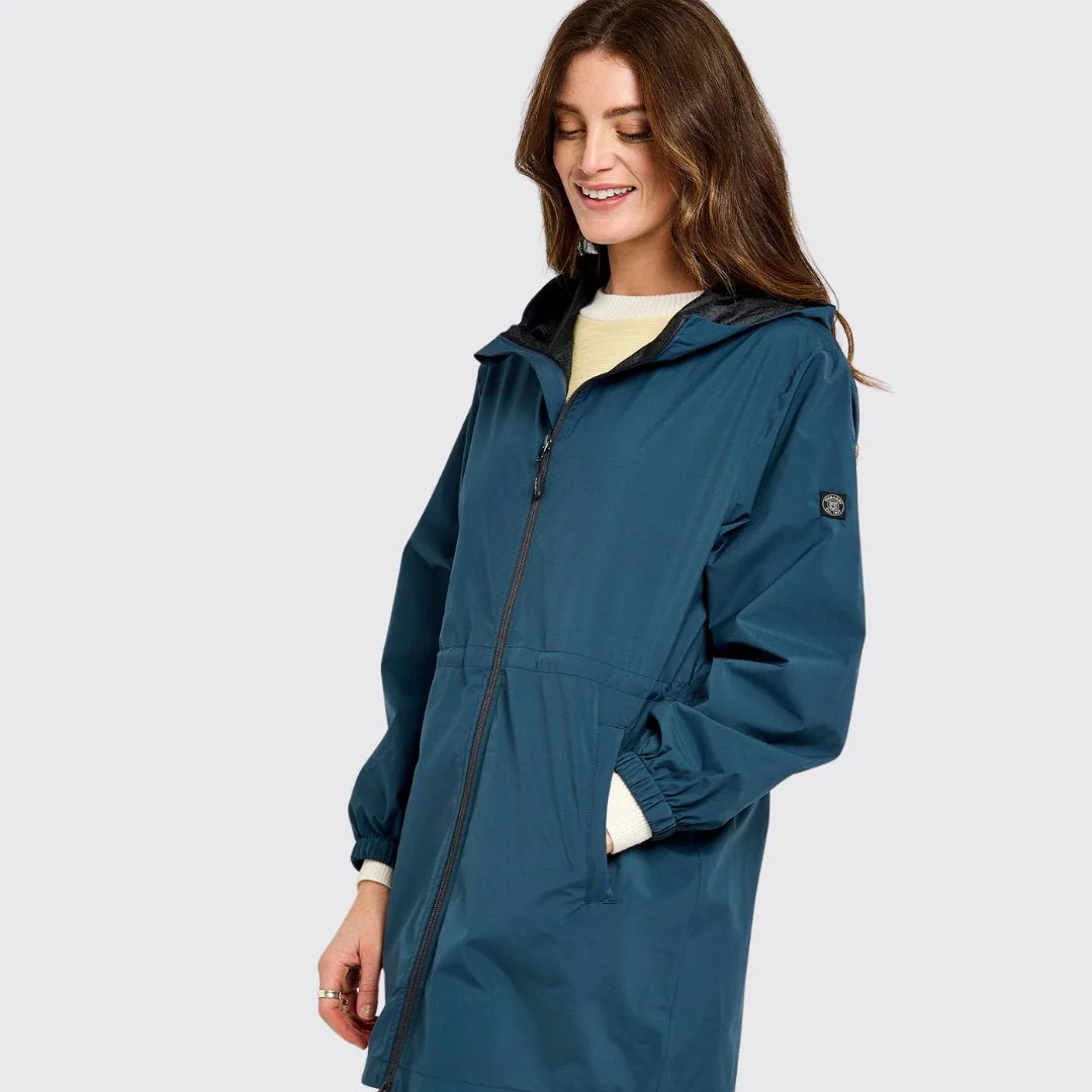 Dubarry Women's Brookside Hooded Rain Mac Coat in Atlantic - Image 6