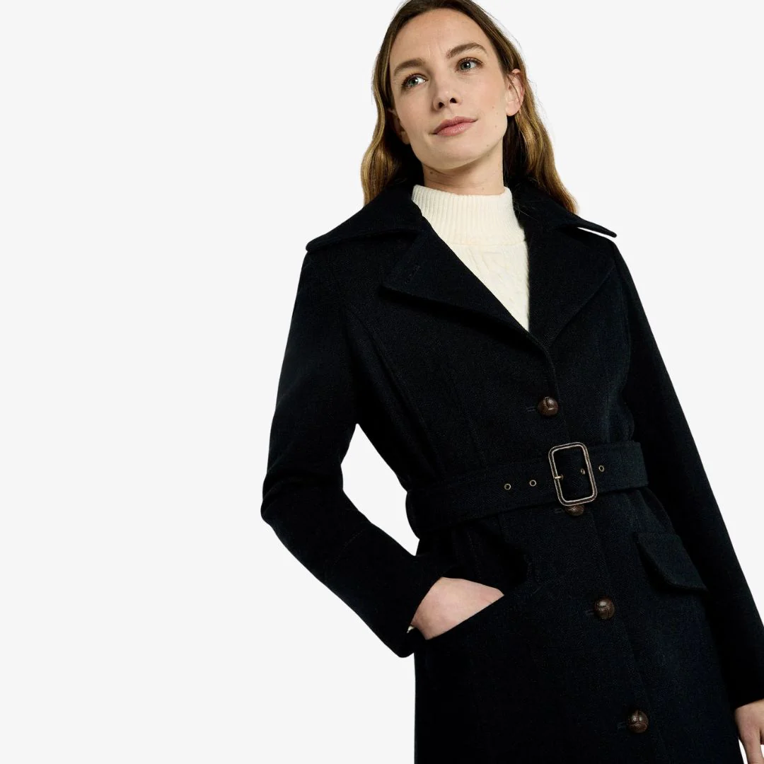 Dubarry Women's Brookvale Fitted Tweed Coat in French Navy - Image 5