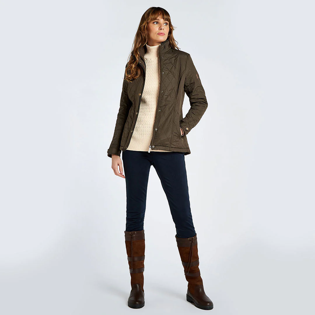 Dubarry Women's Camlodge Quilted Jacket in Olive - Image 5