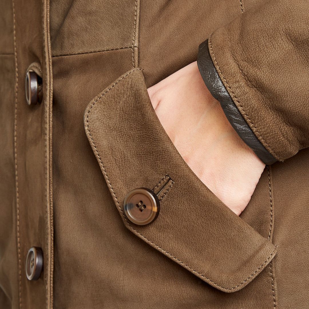 Dubarry Women's Joyce Leather Jacket in Walnut - Image 6