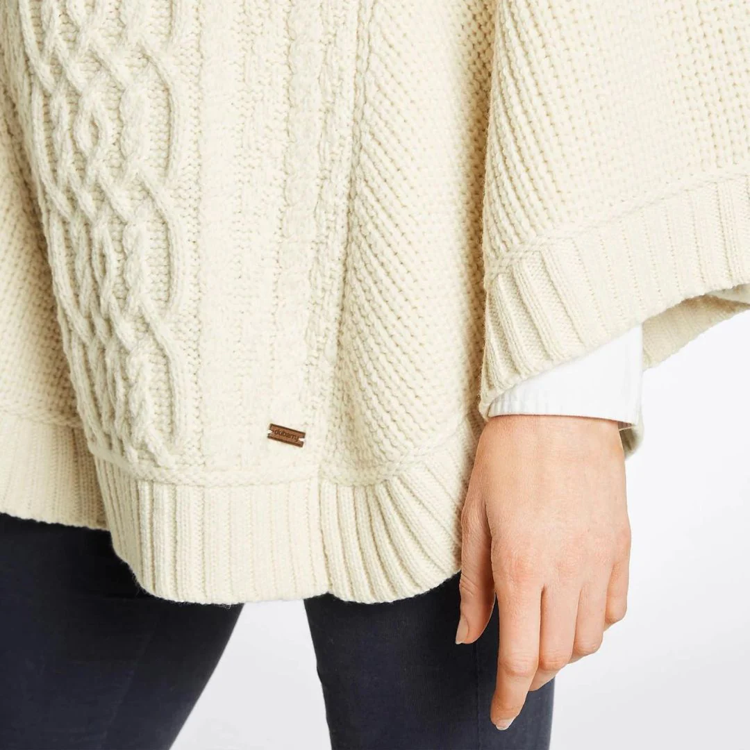 Dubarry Women's Kilronan Merino Poncho in Cream - Image 4