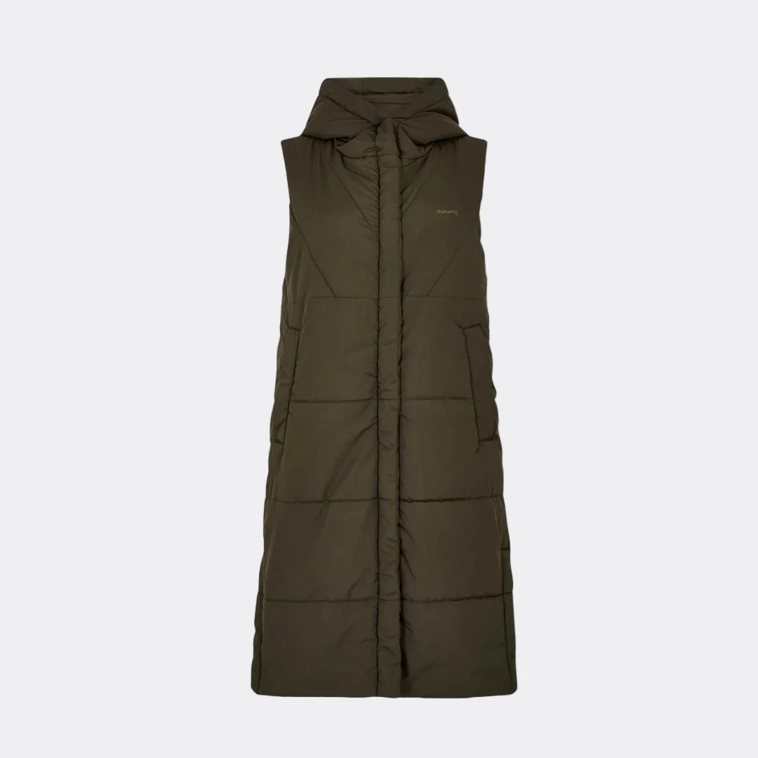 Dubarry Women's Ryan Hooded Gilet in Olive - Image 2