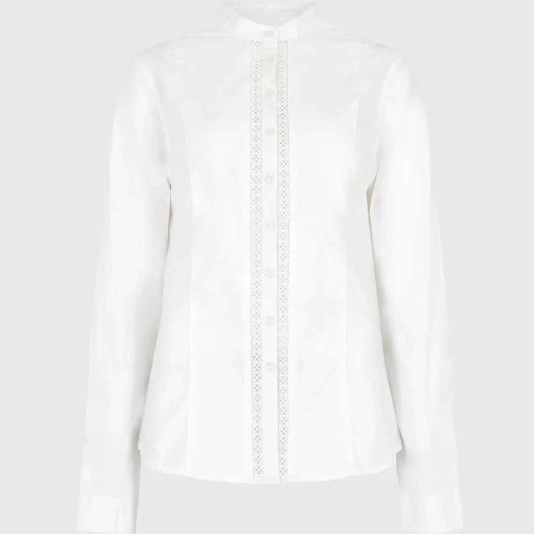 Dubarry Women's Waterlily Mandarin Collar Shirt in White - Image 7
