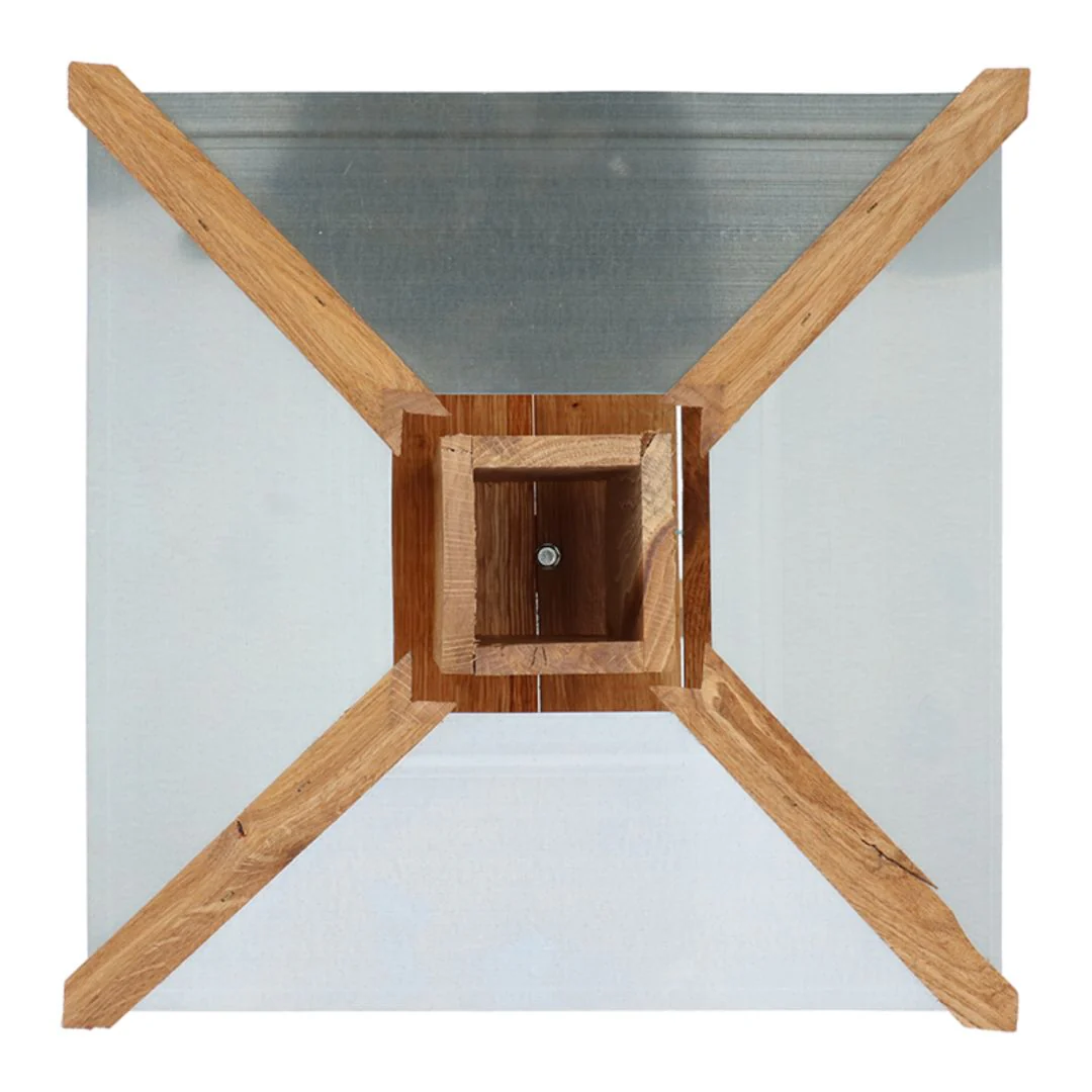 Esschert Design Oak Square Bird Table with Silo - Image 4