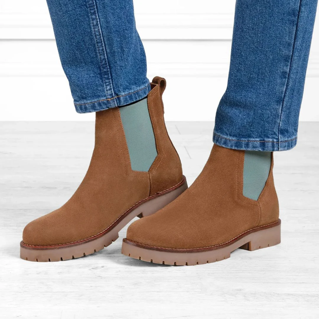 Fairfax & Favor Boudica Ankle Boot in Tan & Mint - Image 2