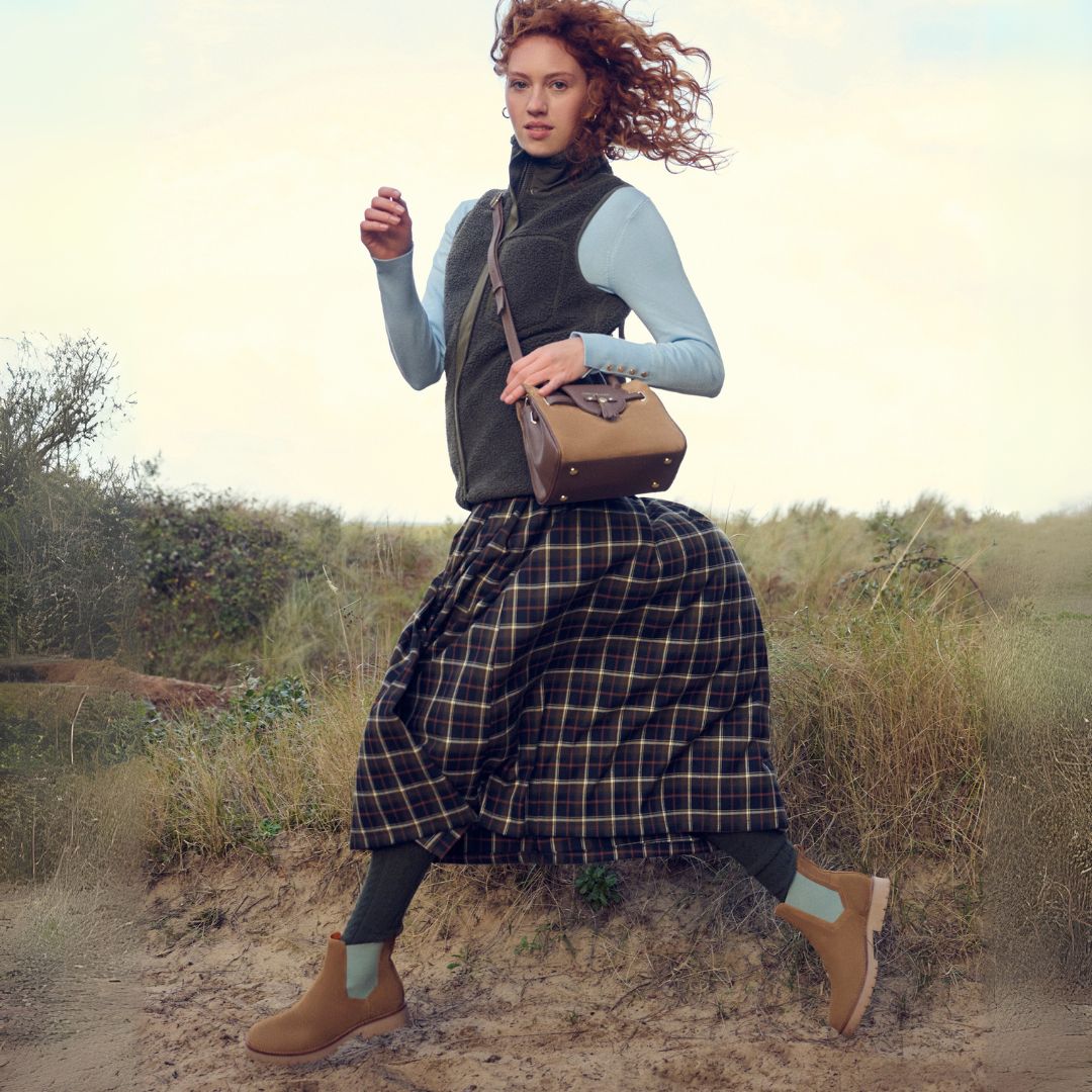 Fairfax & Favor Boudica Ankle Boot in Tan & Mint - Image 6