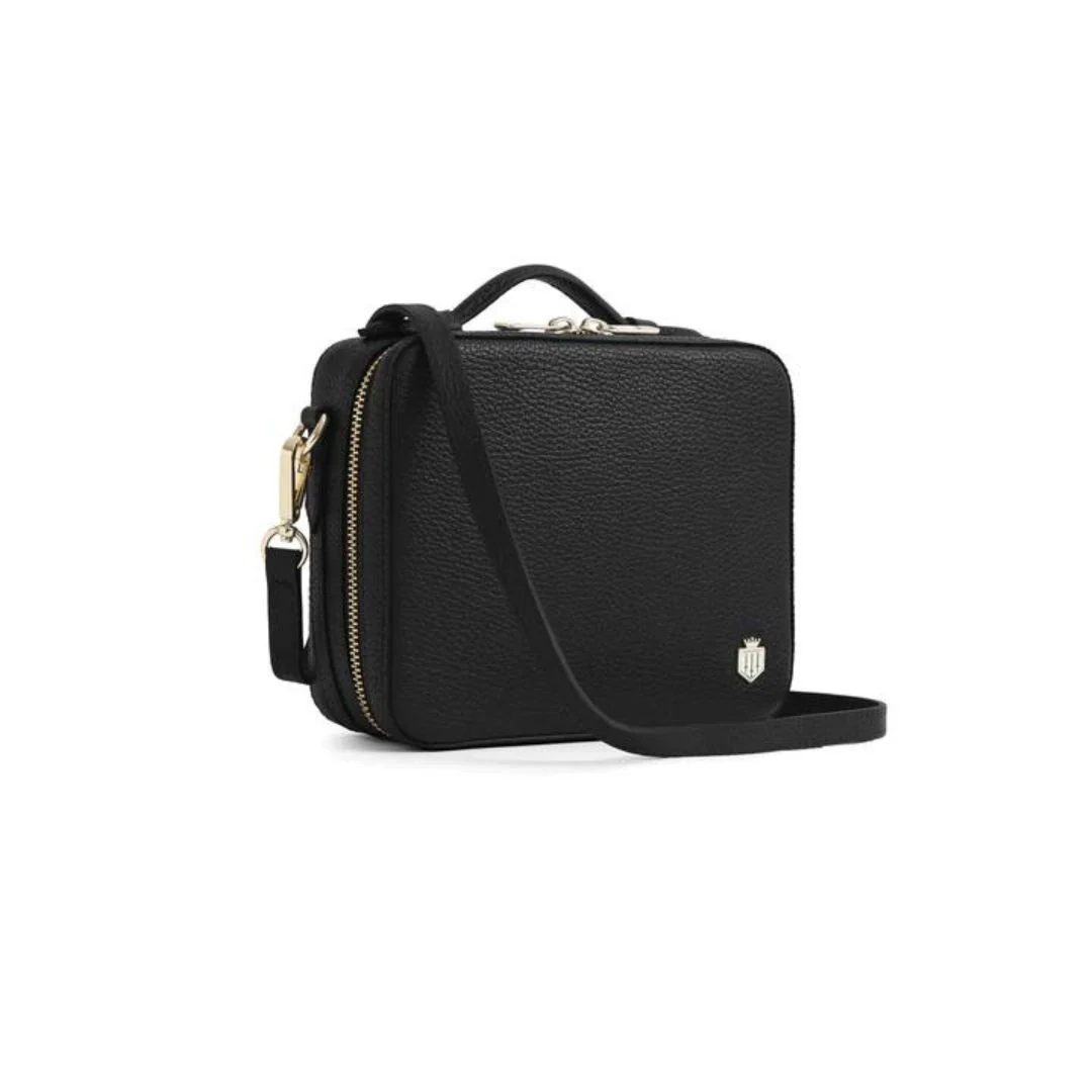 Fairfax & Favor Buckingham Crossbody Leather Bag in Black - Image 2