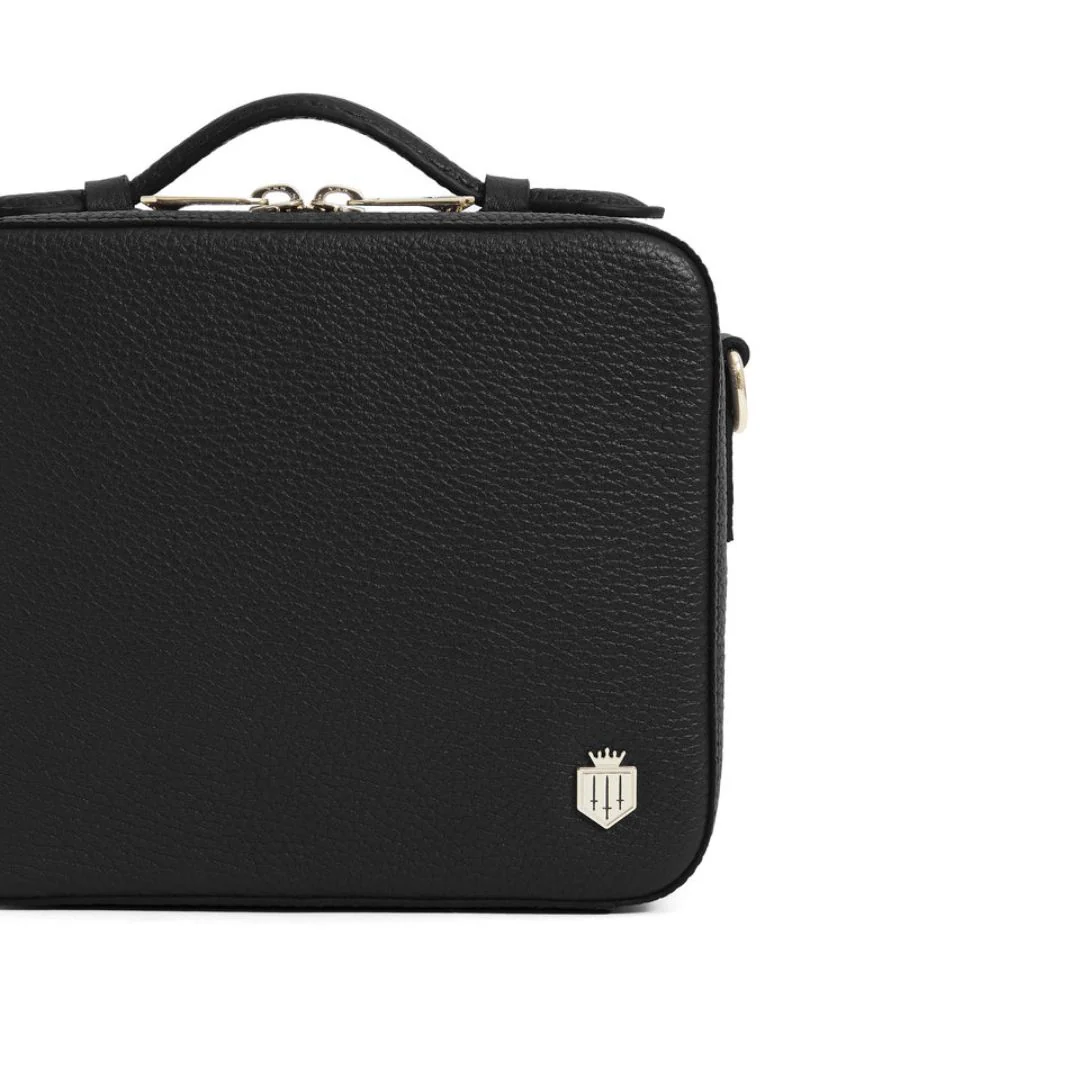 Fairfax & Favor Buckingham Crossbody Leather Bag in Black - Image 8