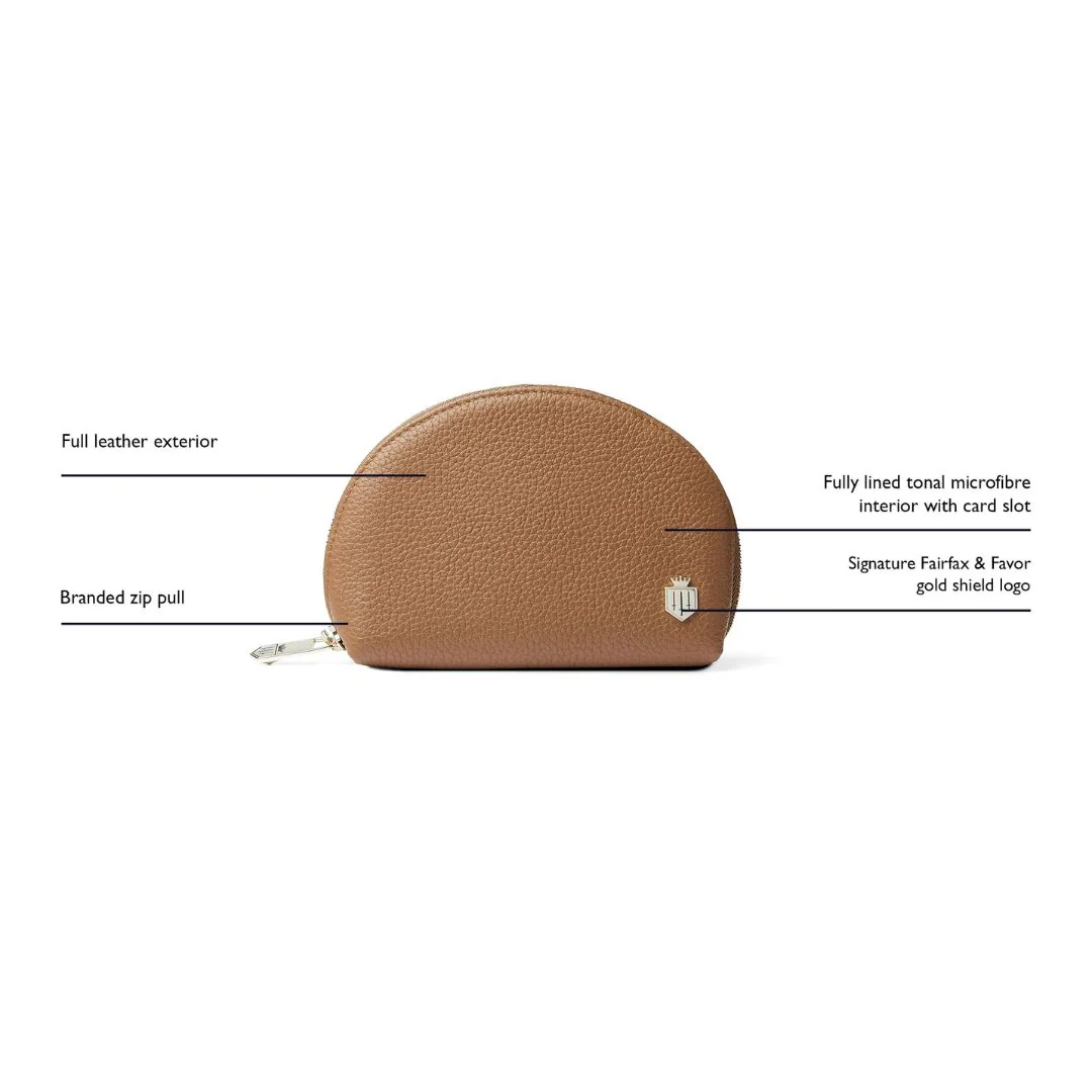 Fairfax & Favor Chiltern Leather Coin Purse in Tan - Image 6