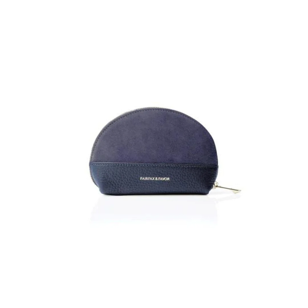 Fairfax & Favor Chiltern Suede Coin Purse in Ink - Image 2