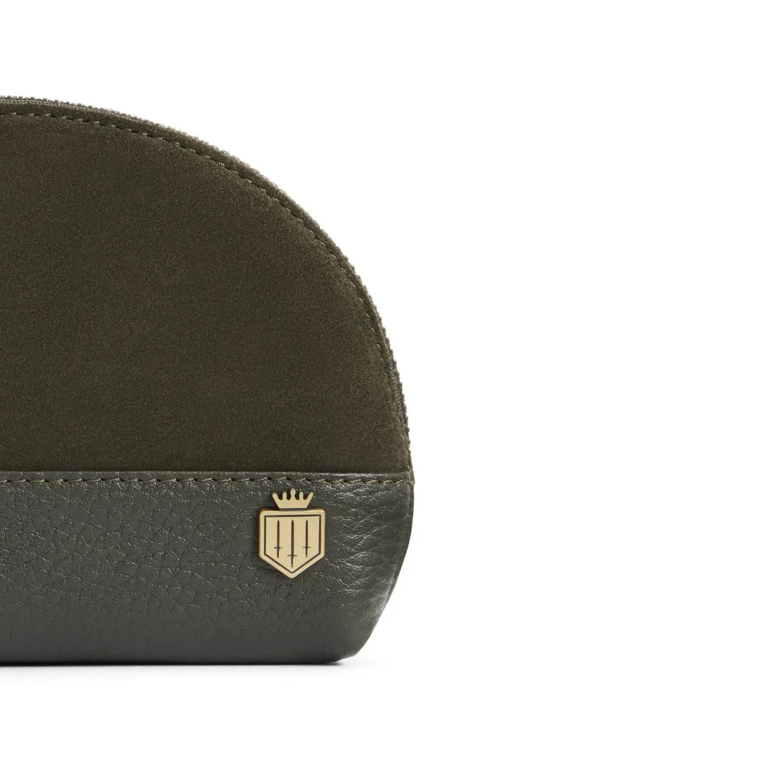 Fairfax & Favor Chiltern Suede Coin Purse in Moss Green - Image 4