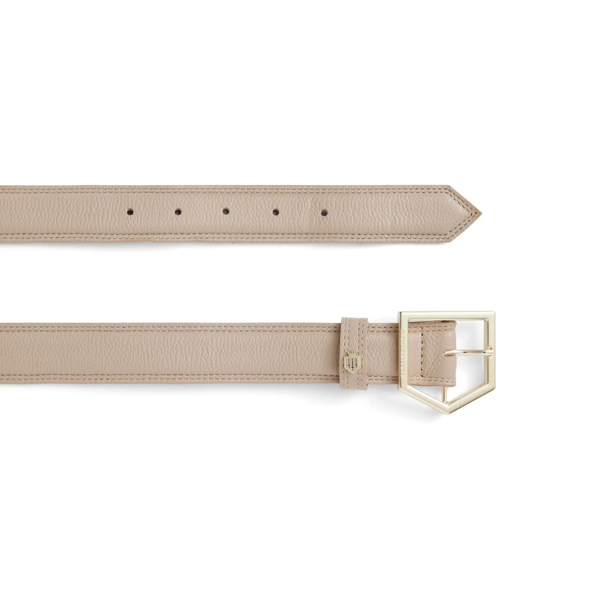 Fairfax & Favor Felbrigg Leather Belt in Stone - Image 4