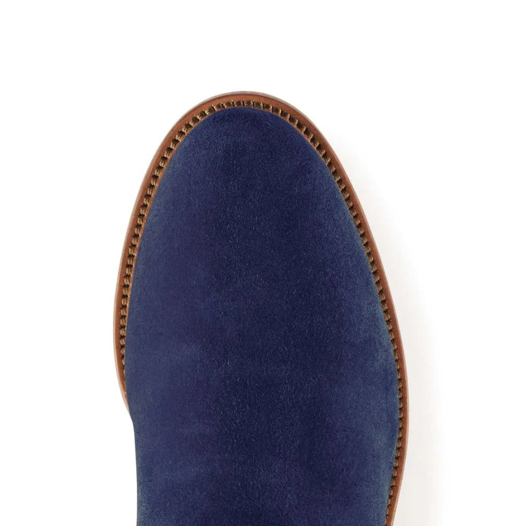 Fairfax & Favor Heeled Regina Suede Boot in Ink - Image 6