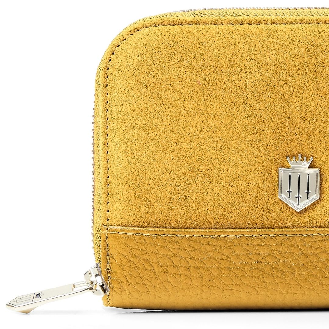 Fairfax & Favor Mini Salisbury Suede Purse in Mango - Image 6