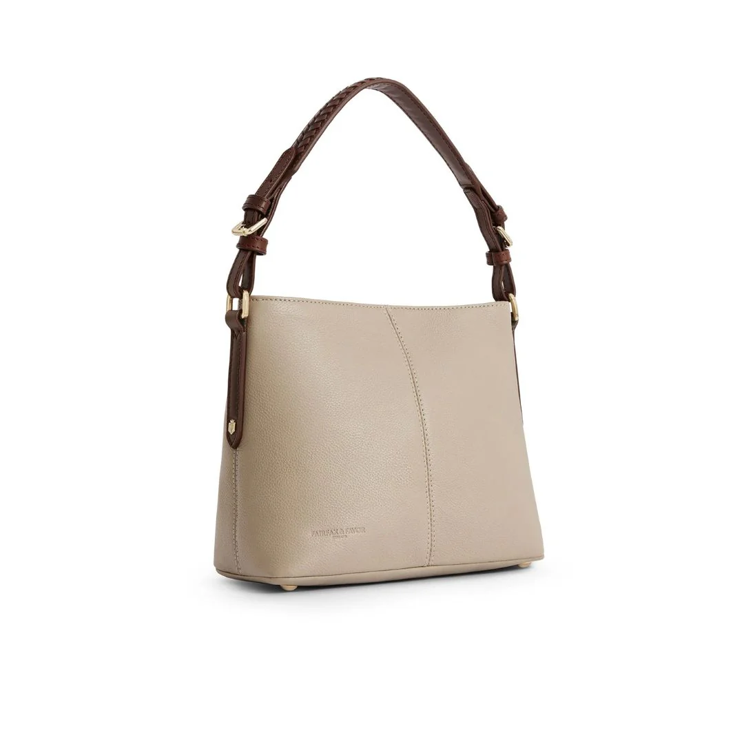 Fairfax & Favor Mini Tetbury Leather Tote Bag in Stone - Image 4