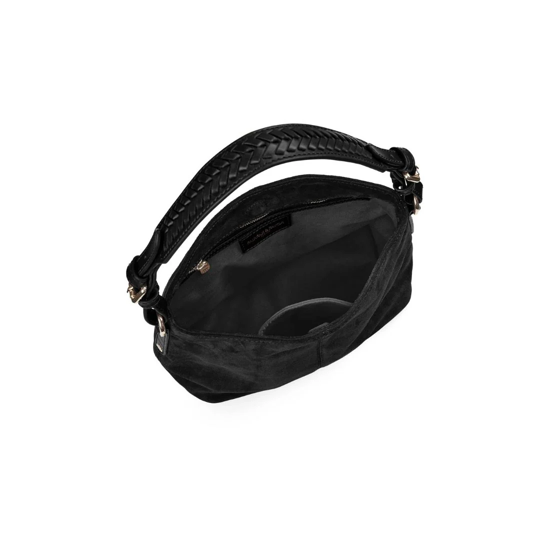 Fairfax & Favor Mini Tetbury Suede Tote Bag in Black - Image 2