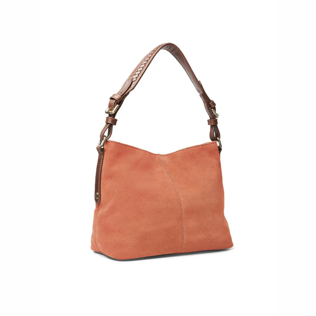 Fairfax & Favor Mini Tetbury Suede Tote Bag in Melon - Image 4