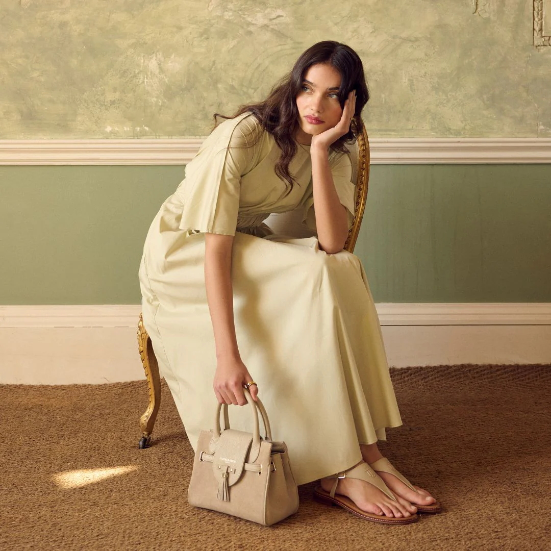 Fairfax & Favor Mini Windsor Handbag in Stone - Image 3