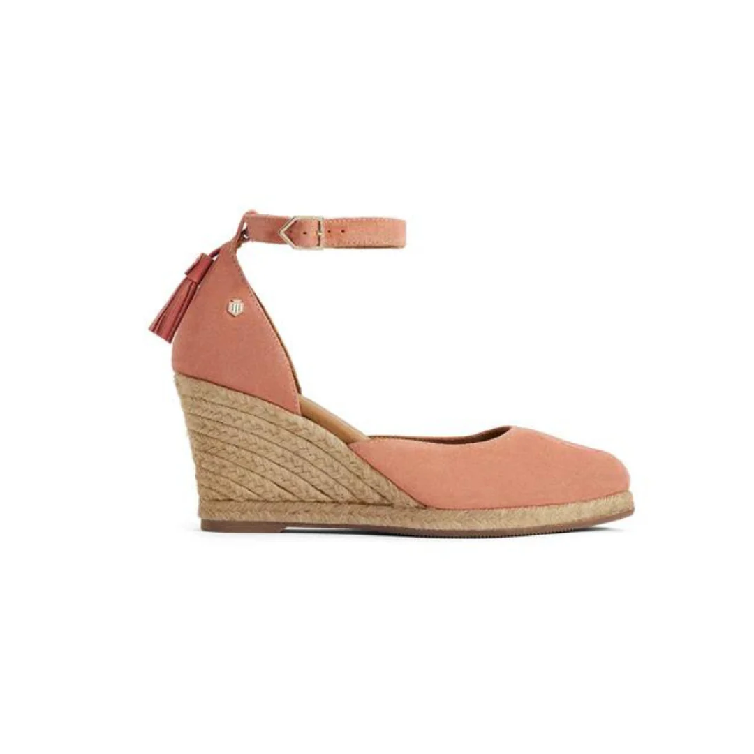 Fairfax & Favor Monaco Espadrille Wedge in Melon - Image 3