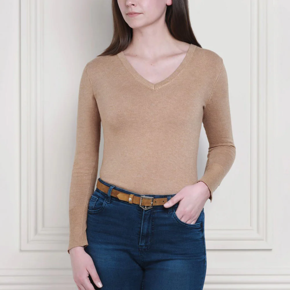 Fairfax & Favor Women's Sennowe Suede Belt in Tan - Image 6