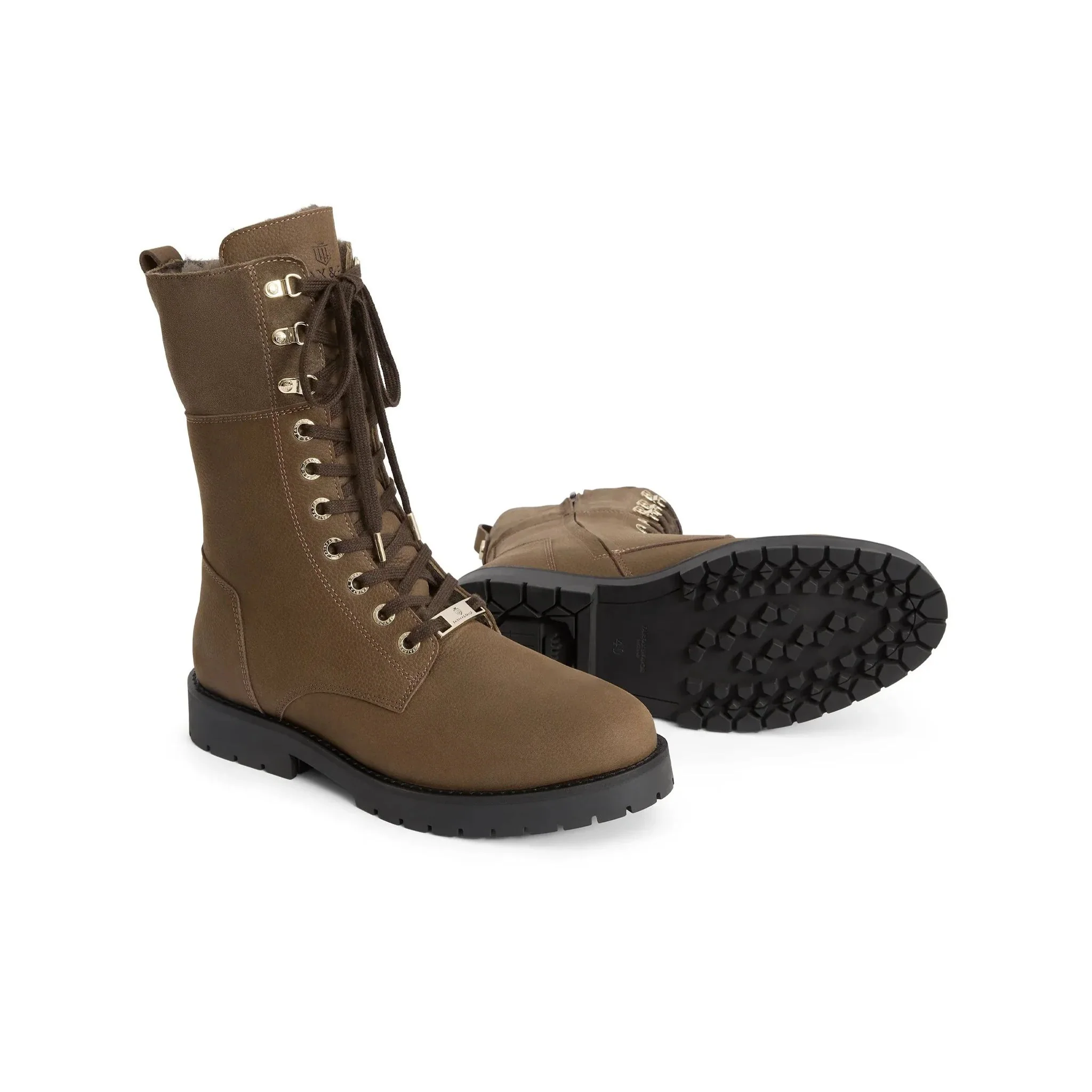 Fairfax & Favor Shearling Lined Anglesey Boots in Fog Nubuck - Image 3